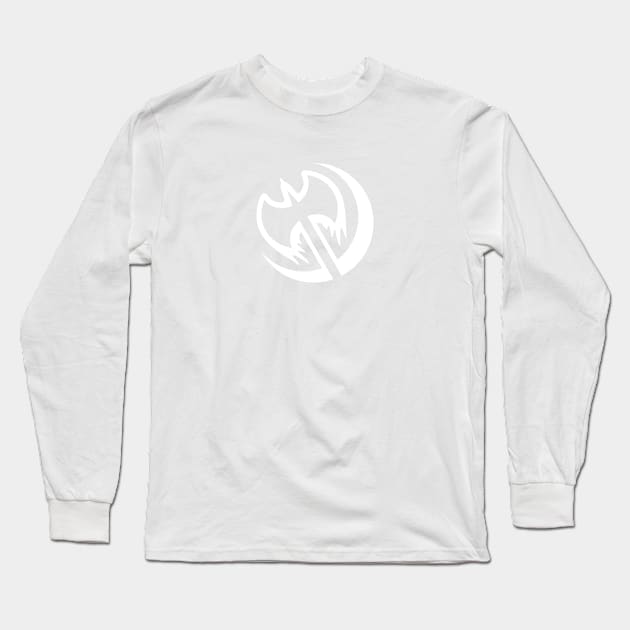 Labrys, soaring bird, waxing moon Long Sleeve T-Shirt by SapphicReality